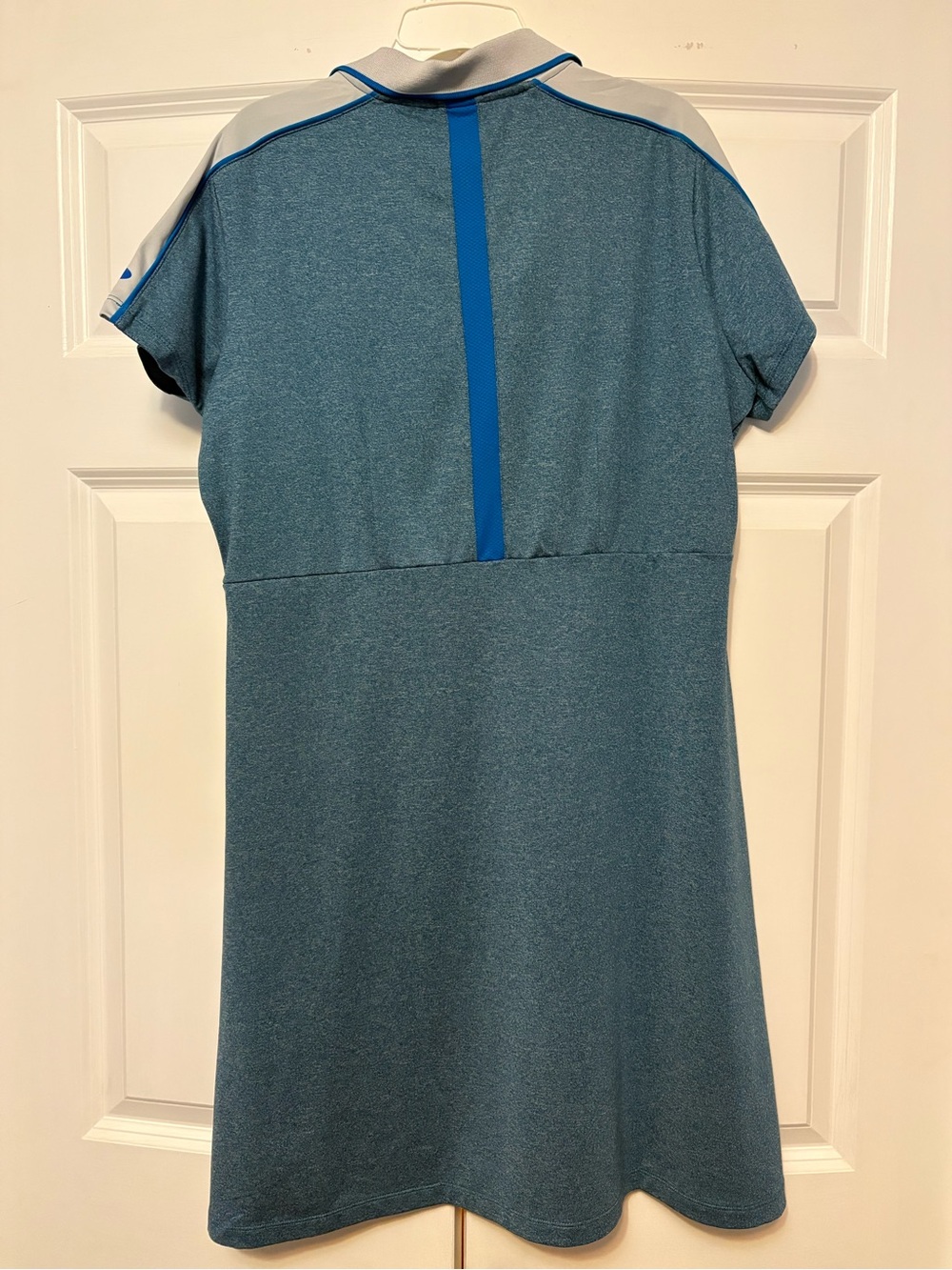 Oakley Teal Polo Midi Dress with Blue Stripe
